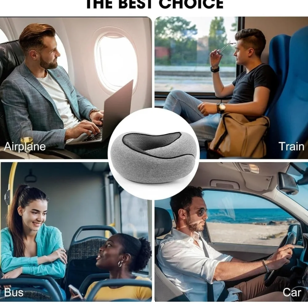 Travel Pillow for Airplane,Travel Neck Pillow, Memory Foam Travel Pillow